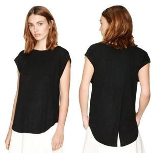 Aritzia Anvers Open Back T-Shirt Black Small